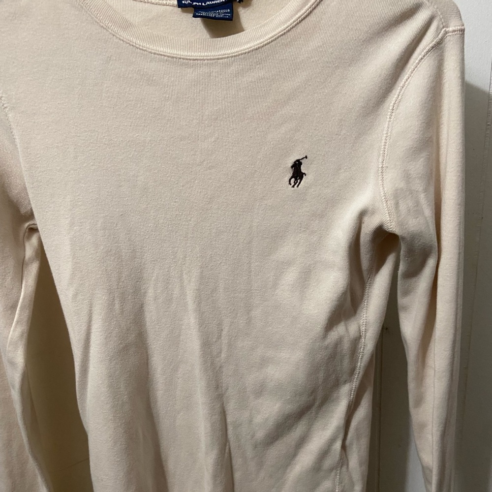 Polo Ralph Lauren off white long sleeve shirt